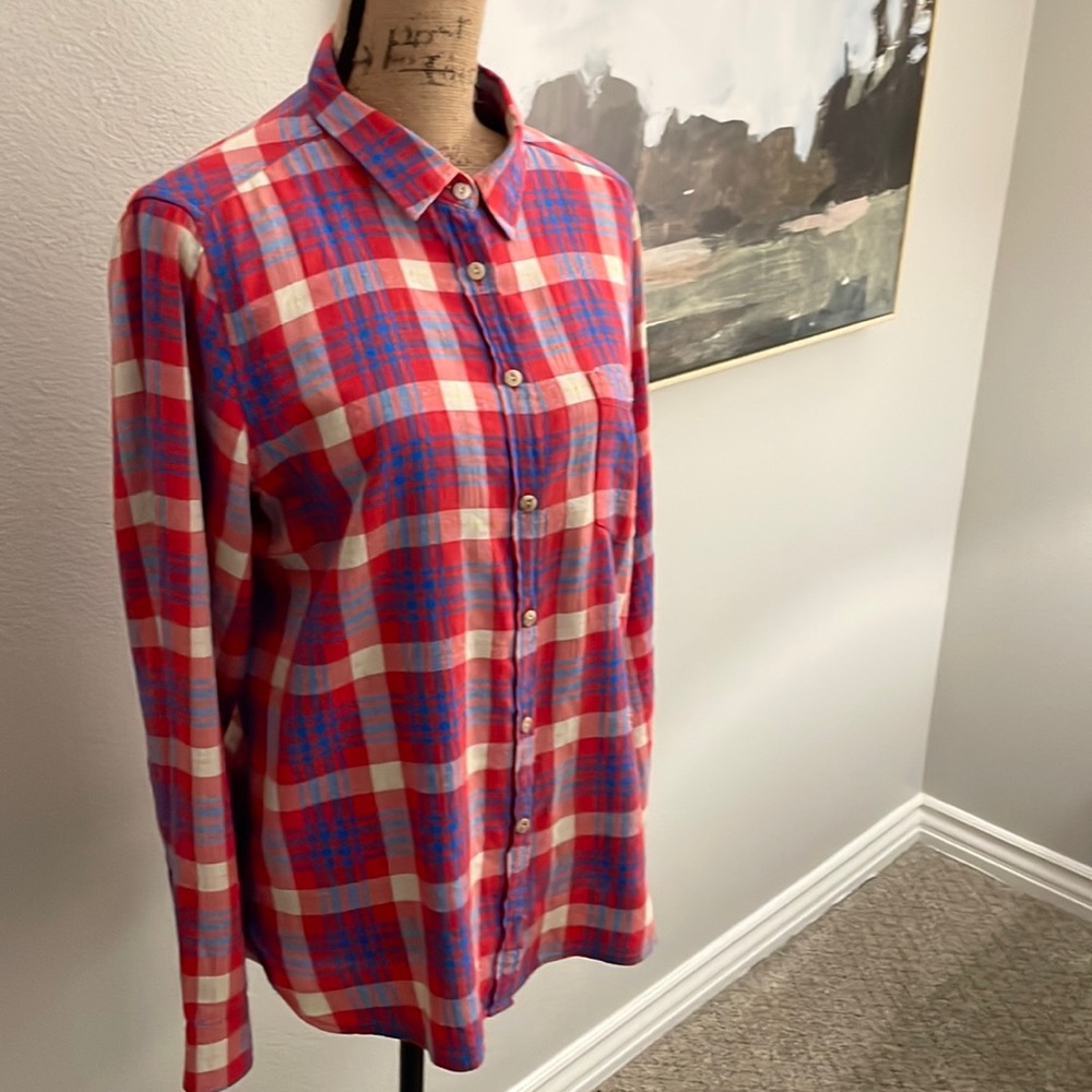 Jcrew button down plaid size 12